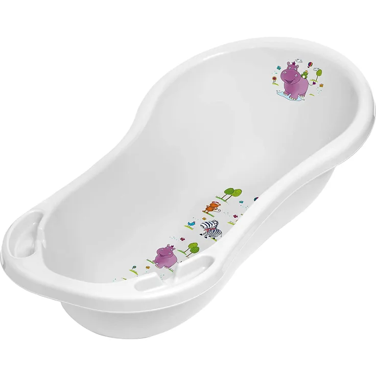 keeeper Hippo Ergonomische Babywanne, Ab 0 bis ca. 12 Monate, 100 cm, Wiktoria, Weiß