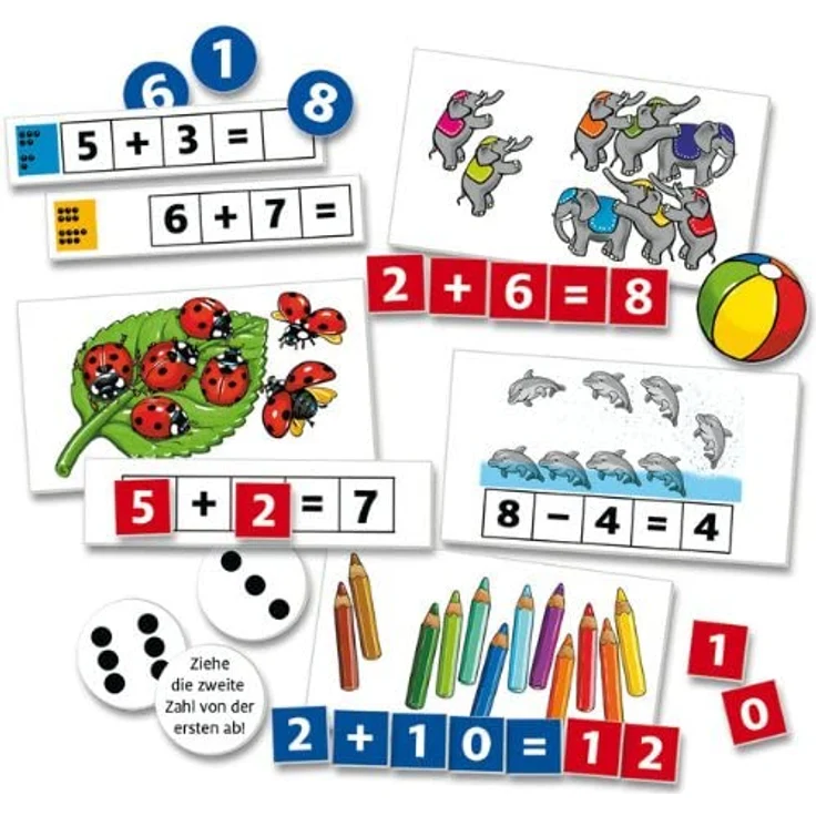 Noris 606076340 Spaß am Lesen, Kinder Lernspiel zum Lesenlernen, Wort, Bildlesekarten und Buchstabensteine für Kindergarten, 1 und 2 Schulstufe, 1-4 Spieler, ab 5 Jahren – Bild 4