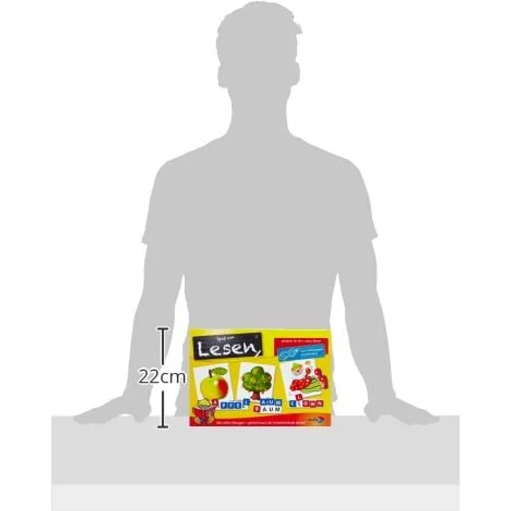 Noris 606076340 Spaß am Lesen, Kinder Lernspiel zum Lesenlernen, Wort, Bildlesekarten und Buchstabensteine für Kindergarten, 1 und 2 Schulstufe, 1-4 Spieler, ab 5 Jahren – Bild 7