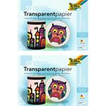 folia 888 - Transparentpapier im Heft, Drachenpapier, ca. 20 x 30 cm, 10 Blatt sortiert in 10 Farben, 42 g/qm, durchschimmernd, zum Basteln von Windlichtern, Laternen, Fensterbildern, und vielem mehr