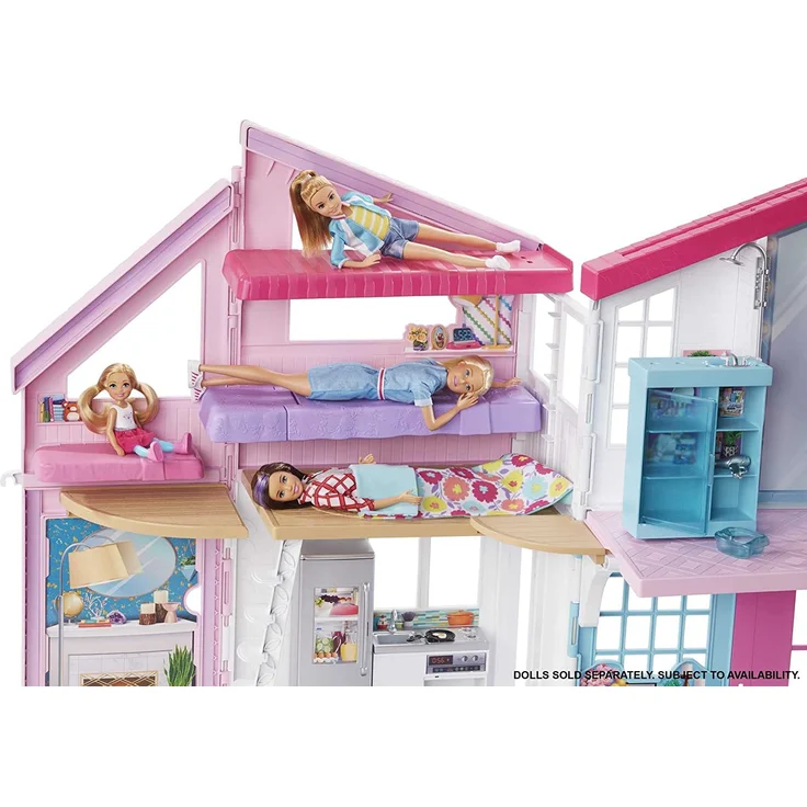 Barbie FXG57 'Malibu Haus' Puppenhaus, ab 3 Jahren, 60 cm breit, mit 25+ Zubehörteile – Bild 5
