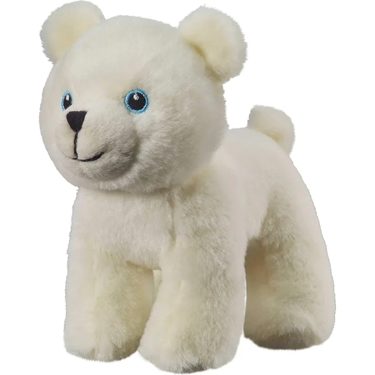 Bauer Spielwaren I Like My Planet - Eisbär: Kuscheltier aus softem Plüsch, hergestellt aus recycelten PET-Flaschen, 100 % recycelt, stehend, 15 cm, weiß (12914)