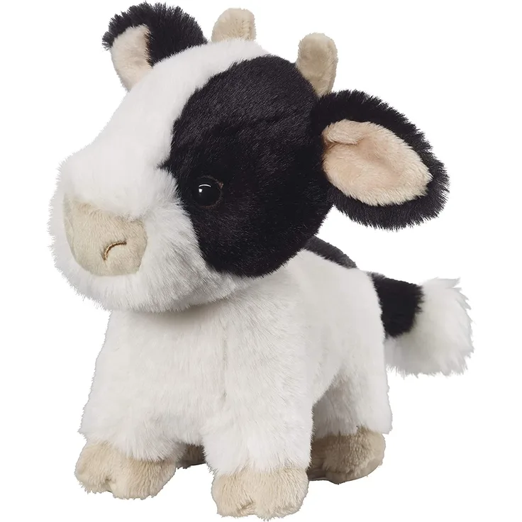Bauer Spielwaren 'Deine Tiere mit Herz' Kuh stehend: Kleines Kuscheltier zum Kuscheln und Liebhaben, ideal als Geschenk, 15 cm, weiß-schwarz (12538)