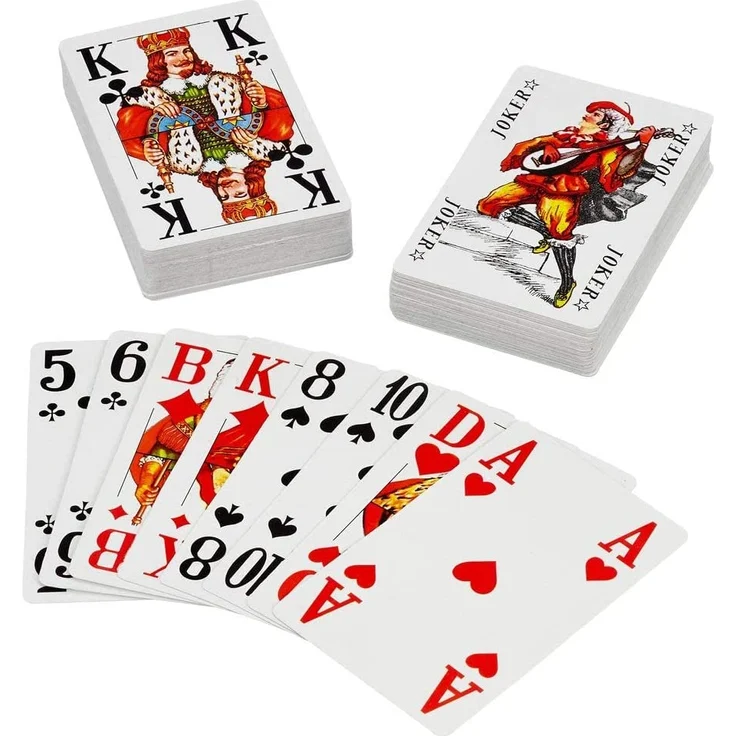 Senioren Romme Spielkarten 2 x 55 Blatt mit extra großen Ziffern und Buchstaben – Bild 1