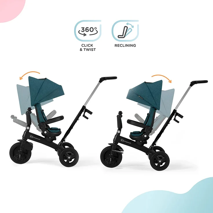 Kinderkraft 5-in-1 Dreirad TWIPPER - grün – Bild 4
