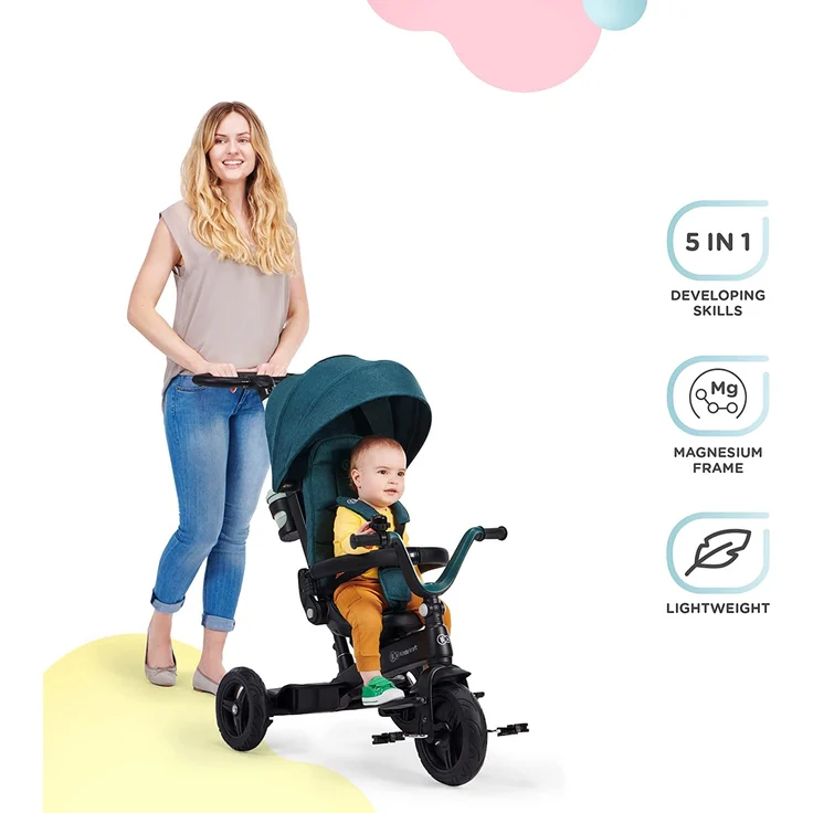 Kinderkraft 5-in-1 Dreirad TWIPPER - grün – Bild 5