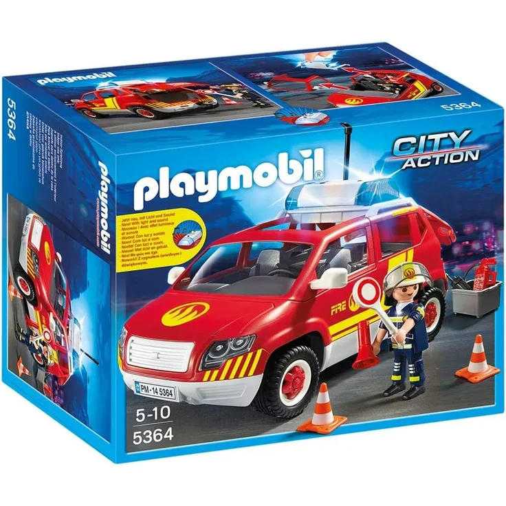 Playmobil Fire Chief's Car with Lights and Sound - City 5364