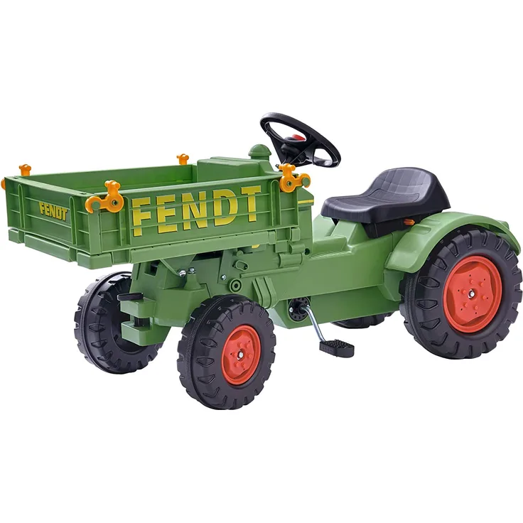 BIG - Fendt Geräteträger - Kindertraktor, Spielfahrzeug mit Präzisionskettenantrieb, 3-fach verstellbarer Sitz, bis 50 kg, Fendt Lizenz, für Kinder ab 3 Jahren