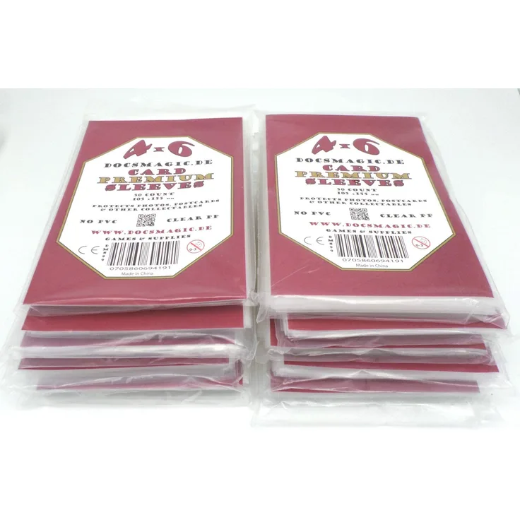 docsmagic. de 500 Premium 4 x 6 Sleeves - 105 x 155 mm - Photo Postcards Foto - 10 Packs