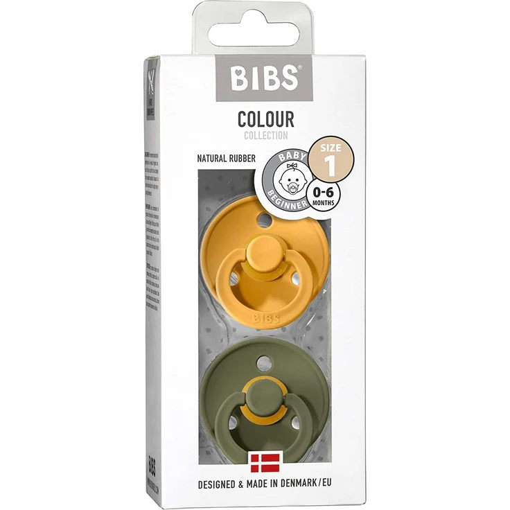 BIBS Schnuller aus Naturgummi Honey Bee/Olive 0-6 Monate (Bibs) – Bild 3