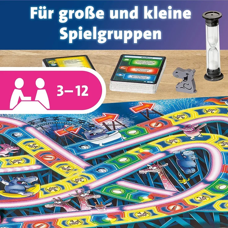 Ravensburger 26772 - Nilpferd in der Achterbahn - Gesellschaftsspiel für die ganze Familie, Spiel für Erwachsene und Kinder ab 10-99 Jahren, für 3-12 Spieler - Partyspiel – Bild 5
