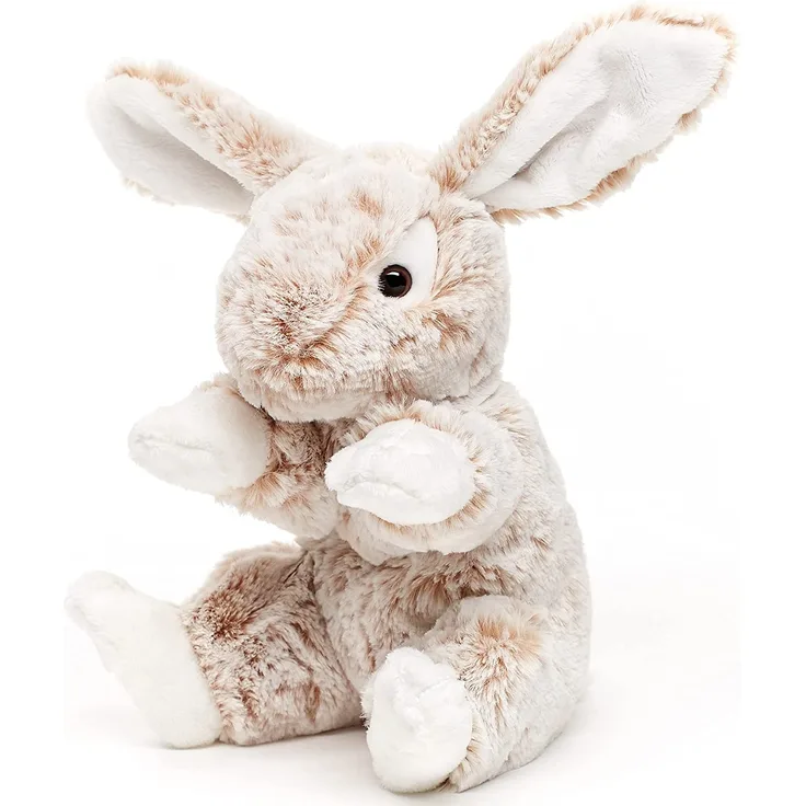 Uni-Toys - Häschen mit Schlappohren (hellbraun-meliert), superweich - 22 cm (Höhe) - Hase, Waldtier - Plüschtier, Kuscheltier