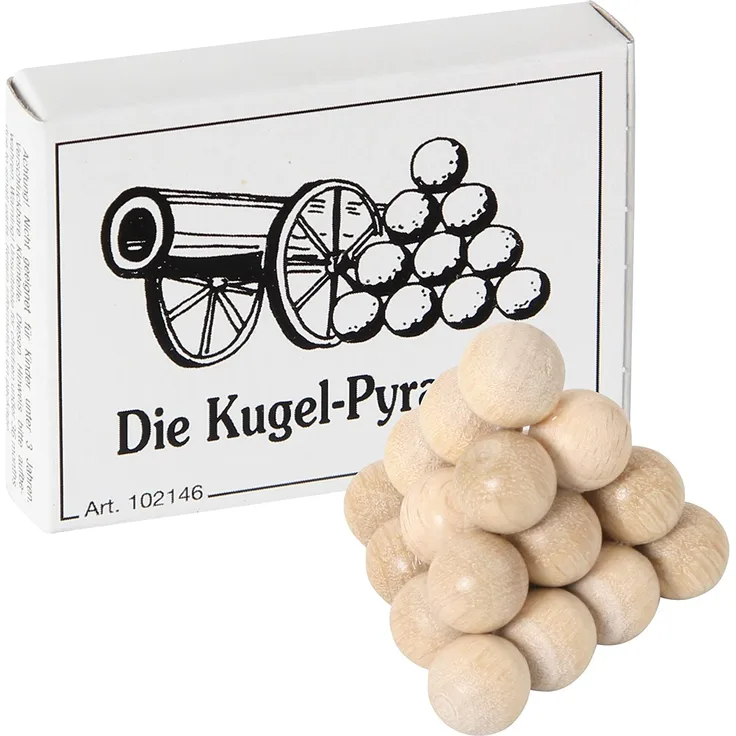 Bartl 102146 Mini-Holz-Puzzle Die Kugel-Pyramide aus 6 kleinen Holzteilen