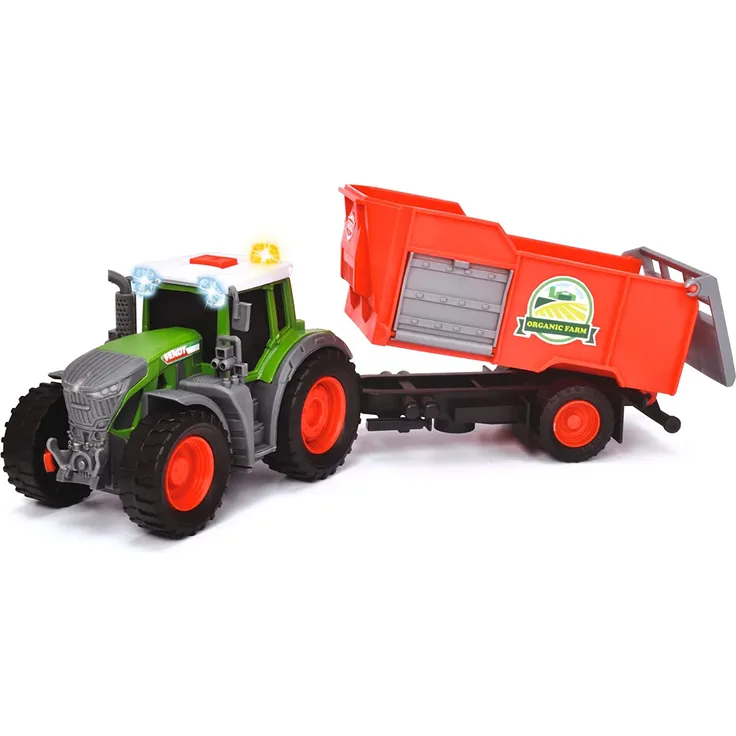 Dickie Toys Fendt Traktor mit Anhänger (26 cm) - Traktor-Spielzeug