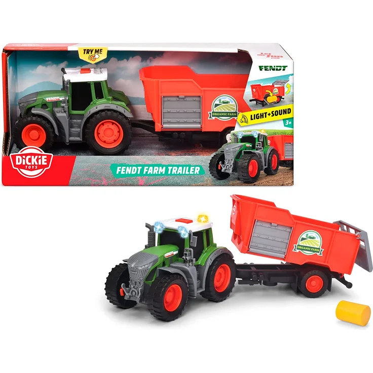 Dickie Toys Fendt Traktor mit Anhänger (26 cm) - Traktor-Spielzeug – Bild 5