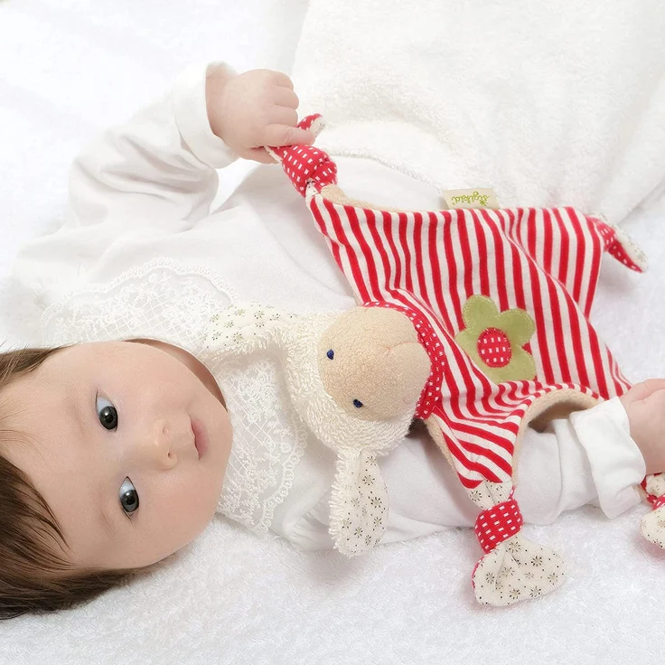 sigikid, Mädchen, Schnuffeltuch Organic Collection, Schaf, Rot/Weiß, 40862 – Bild 2