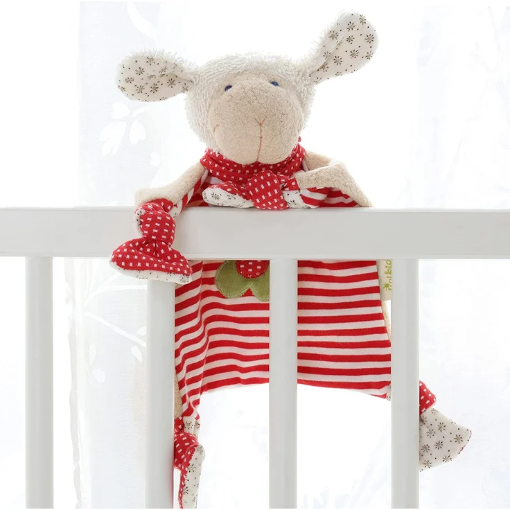 sigikid, Mädchen, Schnuffeltuch Organic Collection, Schaf, Rot/Weiß, 40862 – Bild 3