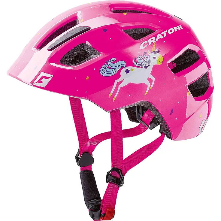Cratoni Kinderhelm Maxster Kid Einhorn/pink glanz Gr. S/M 51-56 cm