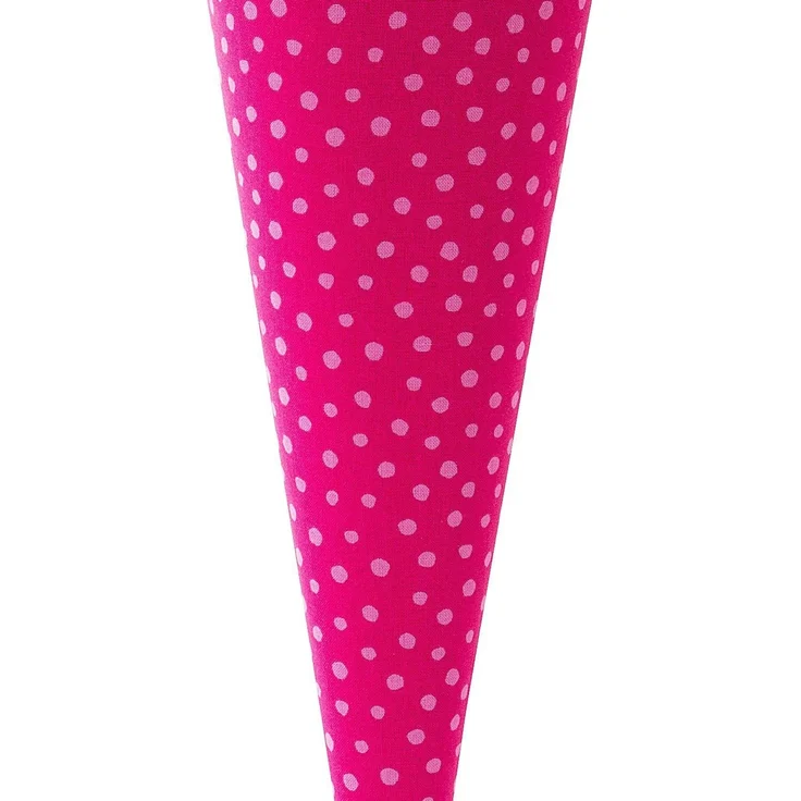 goldbuch 93554 Stoff-Schultüte mit Punkt- und Sternmuster, Zuckertüte 35 cm, Schultüte zur Einschulung und Schulanfang, Geschenkverpackung für viele Anlässe, Geschwistertüte, Pink / Türkis – Bild 4