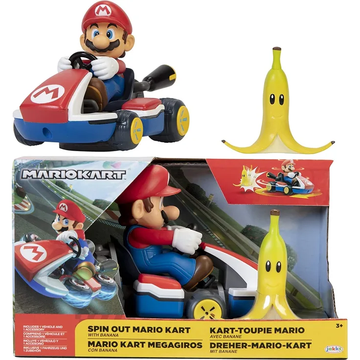 Nintendo Super Mario Kart Mario Spin-Out Racer, 6 cm
