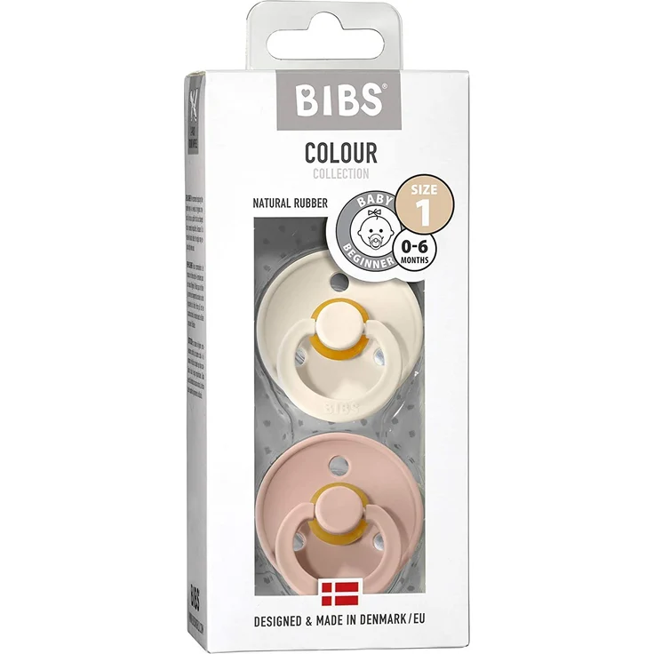 Bibs BIBS 2-PACK BLUSH & IVORY S Hevea rubber soother – Bild 3