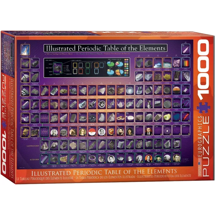 EuroGraphics 6000-0258 Illustriertes Periodensystem der Elemente Puzzle, Mehrfarbig