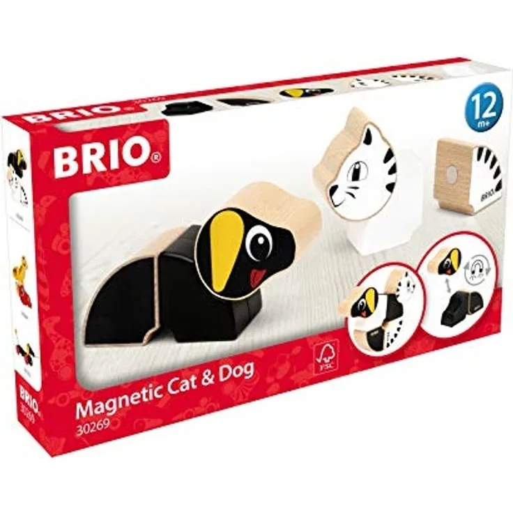 BRIO 30269 - Magnet-Tiere Hund und Katze