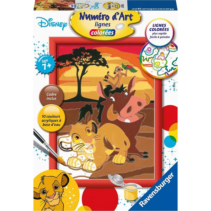Ravensburger 4005556286768 Numéro d'art - Petit - Disney Le ROI Lion King Kreativ (französisch)