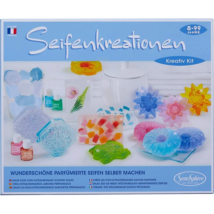 Sentosphere 3902370 Kreativ-Kit Seifenkreationen, Seifen selber Machen, Bastelset für Kinder, DIY