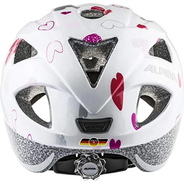 Alpina Kids Ximo White Hearts, Größe 45 - 49 cm - Fahrradhelm, Farbe Weiß – Bild 4