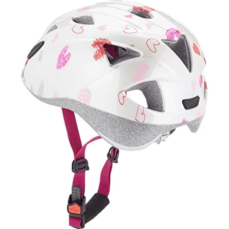 Alpina Kids Ximo White Hearts, Größe 45 - 49 cm - Fahrradhelm, Farbe Weiß – Bild 5