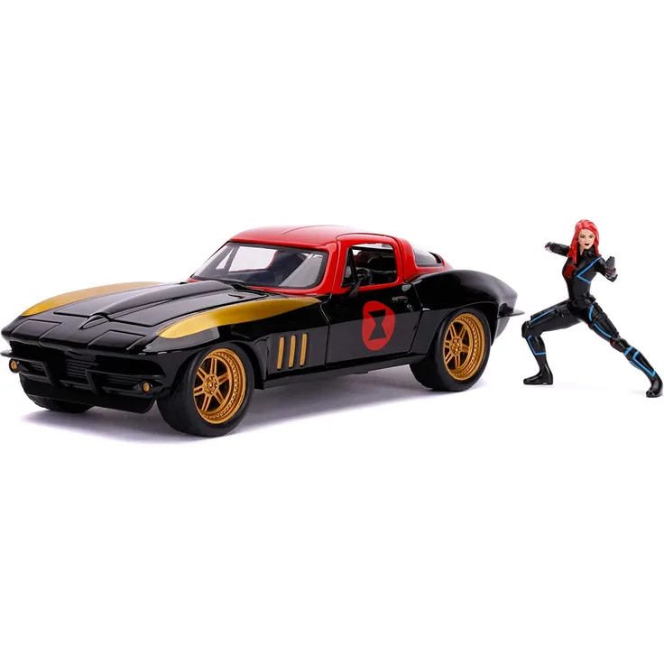 Jada 253225014 Marvel Black Widow 1966 Chevy 1:24