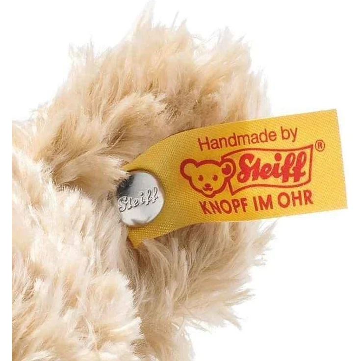 Steiff 014253 Original Plüschtier Paddy, Teddybären Kuscheltier ca. 30 cm, Markenplüsch mit Knopf im Ohr, Schmusefreund für Babys von Geburt an, Goldbraun – Bild 4