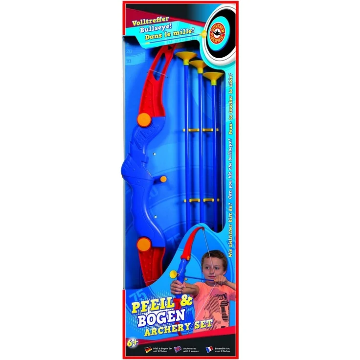Paul Günther 1550 - Pfeil und Bogen Set für Kinder ab 6 Jahren, mit 3 Pfeilen und Zielscheibe auf der Rückseite der Verpackung - Preisvergleich – Bild 2