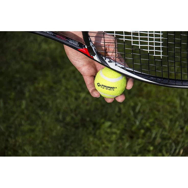 Schildkröt Freitzeit-Tennisbälle, 3 Stück, drucklos im Meshbag, gelber Filz, für das erste Tennis-Spiel auf der Strasse, im Hof, 970048 – Bild 3