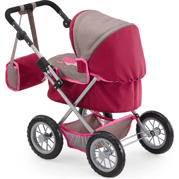 Bayer Design 1307800 Puppenwagen Trendy, höhenverstellbar, zusammenklappbar, Motiv: Prinzessin, grau/pink – Bild 2