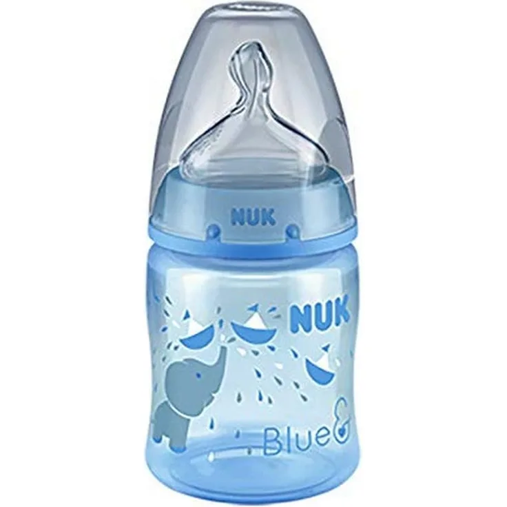 Nuk 10215130 Flasche mit Sauger "First Choice", 150 ml, blau
