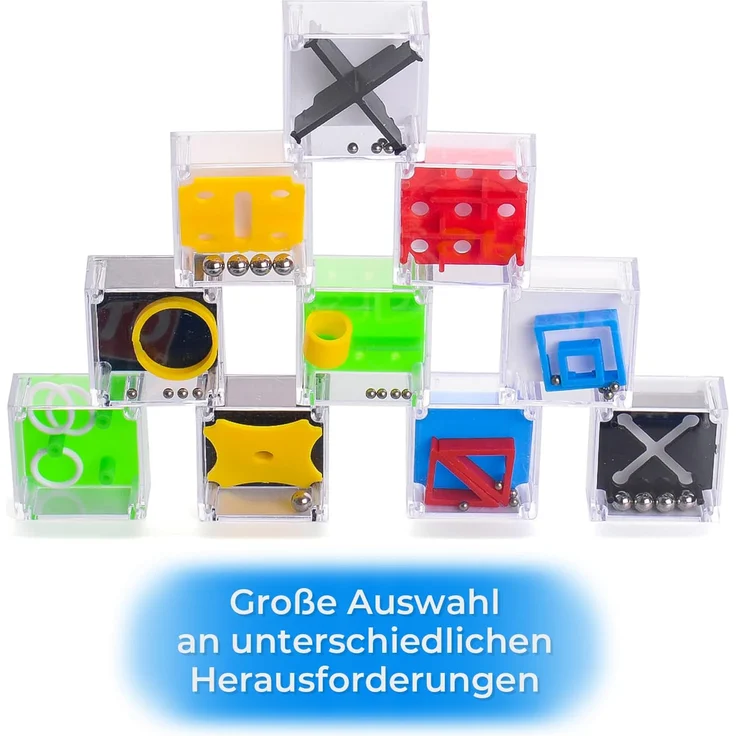 Magicat Premium Geduldspiele Set, 10 Knobelspiele, Geschenk für Kindergeburtstag, Mini Spiele, Mitgebsel nach Einer Kinderparty – Bild 2