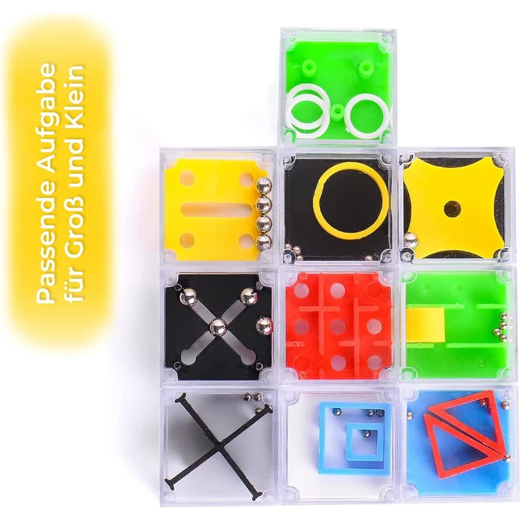 Magicat Premium Geduldspiele Set, 10 Knobelspiele, Geschenk für Kindergeburtstag, Mini Spiele, Mitgebsel nach Einer Kinderparty – Bild 6