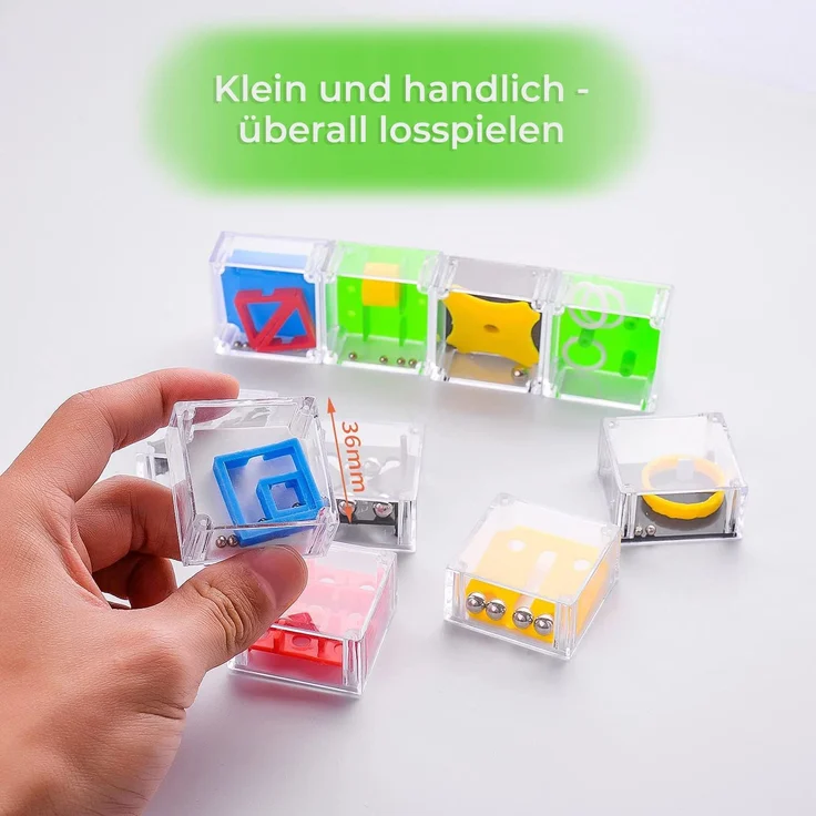 Magicat Premium Geduldspiele Set, 10 Knobelspiele, Geschenk für Kindergeburtstag, Mini Spiele, Mitgebsel nach Einer Kinderparty – Bild 5