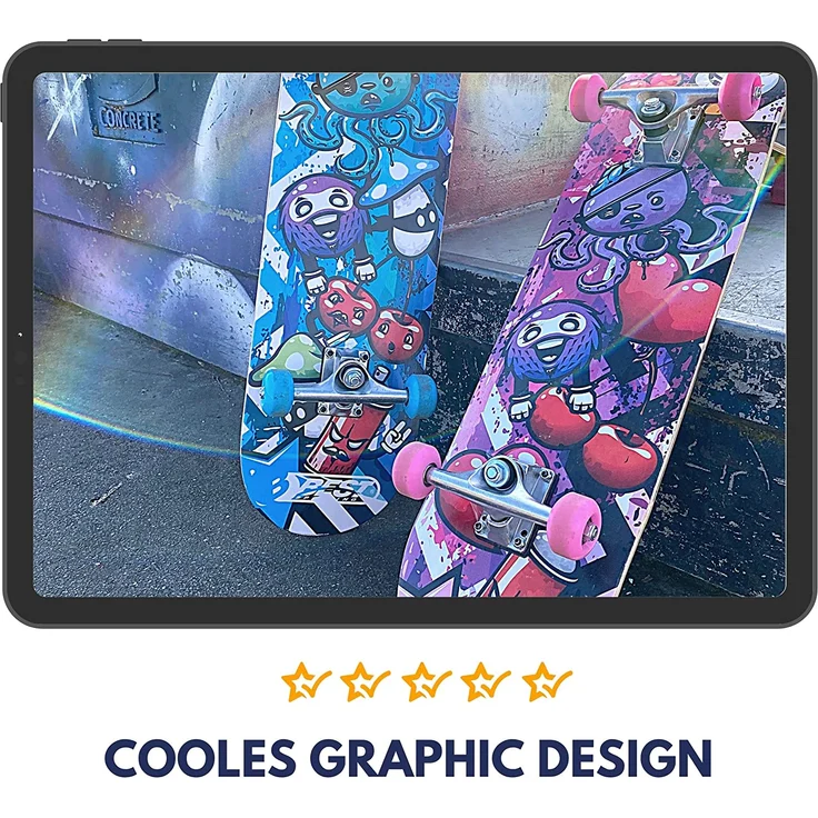 Best Sporting Skateboard Graphic, ABEC 3, max. Belastung 100 kg pink/schwarz – Bild 4