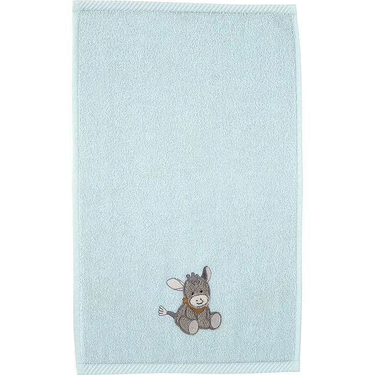 Sterntaler Kinderhandtuch Esel Emmi, Alter: ab 0 Monate, 50 x 30 cm, Hellblau – Bild 2