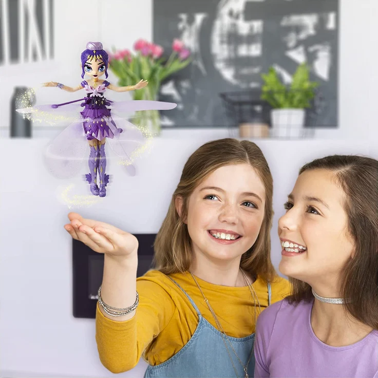 Spin Master Hatchimals Pixies 'Crystal Flyers' fliegende Feen-Puppe, Violet Onyx, ab 6 Jahren, lila – Bild 8