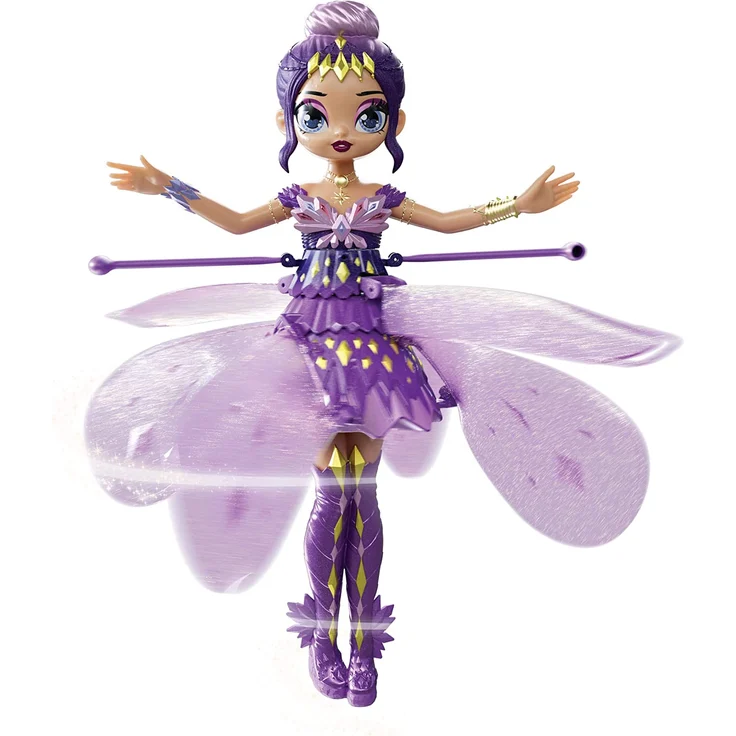 Spin Master Hatchimals Pixies 'Crystal Flyers' fliegende Feen-Puppe, Violet Onyx, ab 6 Jahren, lila – Bild 2