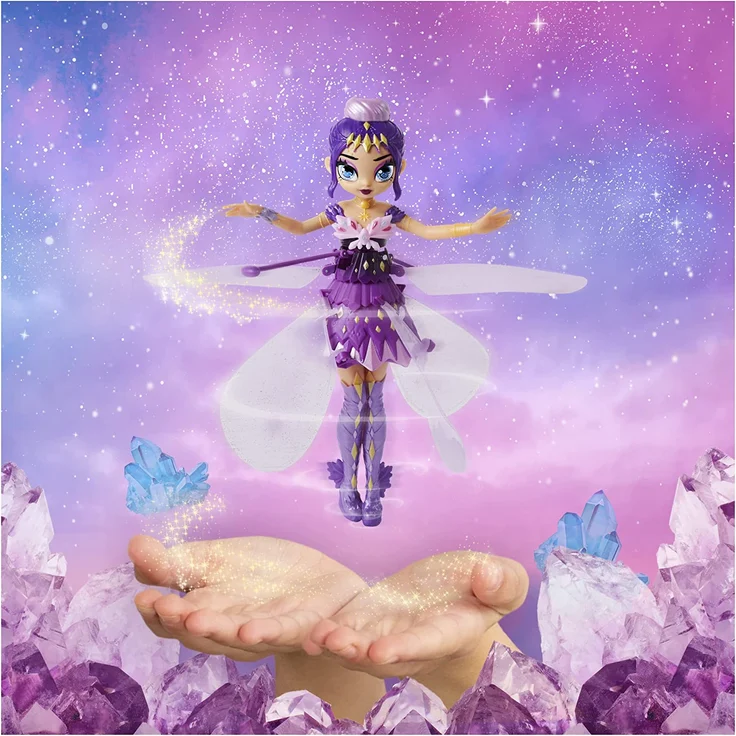 Spin Master Hatchimals Pixies 'Crystal Flyers' fliegende Feen-Puppe, Violet Onyx, ab 6 Jahren, lila – Bild 7