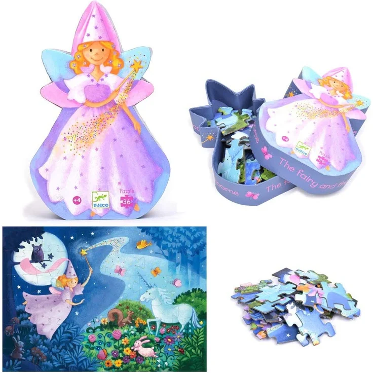 Formen Puzzle: The fairy and the unicorn - 36 Stk. * – Bild 2