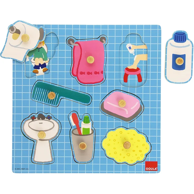 Jumbo D53032 - Holzpuzzle Im Badezimmer, 8 Teile