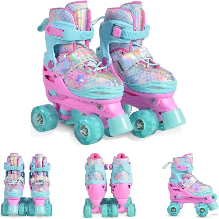 Byox Rollschuhe Ariel, leuchtende PU-Rollen, ABEC-5 Lager, verschiedene Größen Gr. 30-33