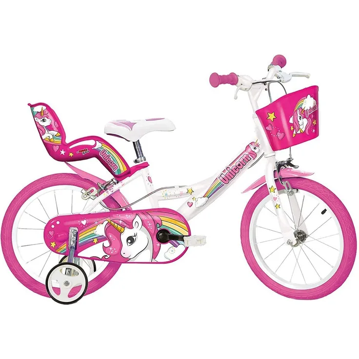 Dino Bikes 'Unicorn Einhorn' Kinderfahrrad, pink, 16 Zoll
