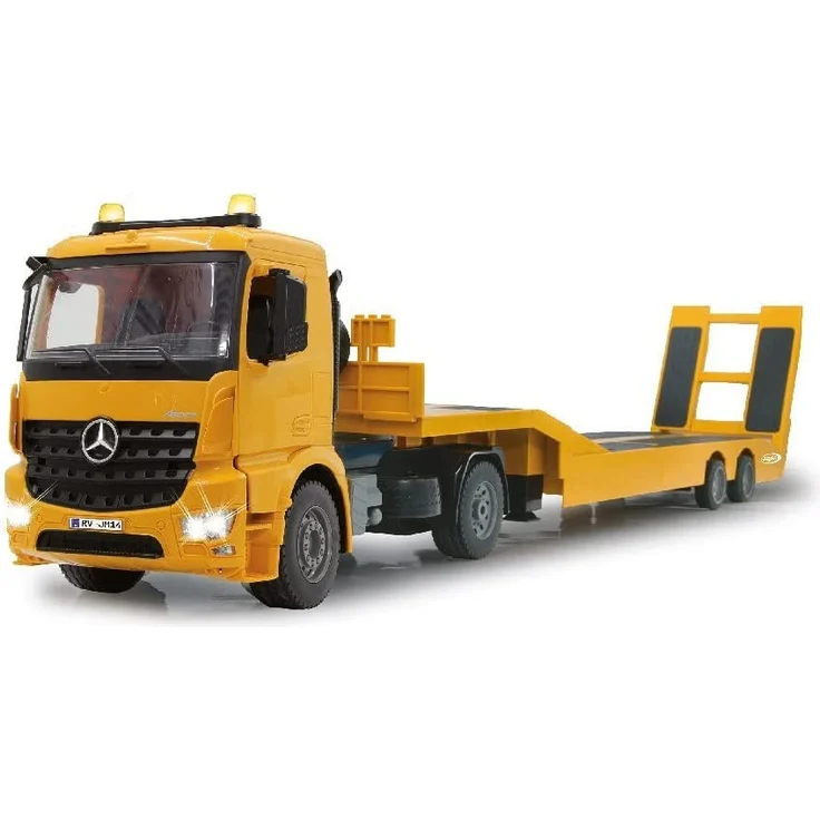 Jamara 405107 - Tieflader Mercedes Arocs 1:20 2,4GHz – An- und Abkoppeln Tieflader, Tiefladerabstützung + Rampe hoch/runter, Hupe, Rückfahrwarnsound, realistischer Motorsound, 2 Geschwindigkeitsstufen – Bild 9